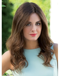16'' High Quality Layered Wavy Brown Long 100% Hand-Tied Human Hair Women Wigs 16'' High Quality Layered Wavy Brown Long 100% Hand-Tied Human Hair Women Wigs