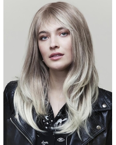16" Wavy With Bangs Ombre/2 tone Monofilament Lace Front Long Syntehtic Women Wigs 16" Wavy With Bangs Ombre/2 tone Monofilament Lace Front Long Syntehtic Women Wigs