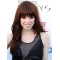 18" Auburn Wavy With Bangs Capless Human Hair Carly Rae Jepsen Wigs