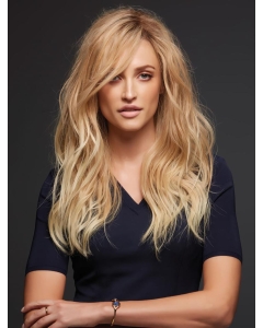 20'' Beautiful Long Wavy Blonde 100% Hand-Tied Monofilament Layered Amazing Human Hair Wigs 20'' Beautiful Long Wavy Blonde 100% Hand-Tied Monofilament Layered Amazing Human Hair Wigs