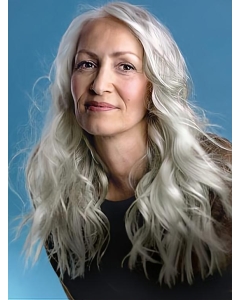 22'' Long Wavy Without Bangs Full Lace Long Remy Human Hair Lady Grey Wigs 22'' Long Wavy Without Bangs Full Lace Long Remy Human Hair Lady Grey Wigs