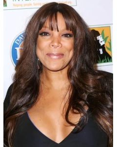 22 Inch Wavy With Bangs brown Lace Front Wigs  Long Human Hair Wendy Williams Women Wigs 22 Inch Wavy With Bangs brown Lace Front Wigs  Long Human Hair Wendy Williams Women Wigs