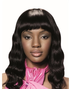 14'' Wavy With Bangs Capless Black Human Hair African American Women Wigs 14'' Wavy With Bangs Capless Black Human Hair African American Women Wigs