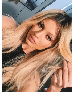 2016 Long Wavy Wihtout Bangs Lace Front Blonde Layered Synthetic Kylie Jenner Inspired Women Wigs 2016 Long Wavy Wihtout Bangs Lace Front Blonde Layered Synthetic Kylie Jenner Inspired Women Wigs