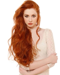 24'' Ideal Long Wavy Wihtout Bangs Hand Tied Copper Remy Human Hair Women Wigs 24'' Ideal Long Wavy Wihtout Bangs Hand Tied Copper Remy Human Hair Women Wigs