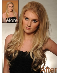 20'' Radiant Blonde Wavy Without Bangs Monofilament Lace Front Long Synthetic Women Wigs 20'' Radiant Blonde Wavy Without Bangs Monofilament Lace Front Long Synthetic Women Wigs