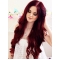 24'' Charming Wavy Without Bangs Lace Front Human Hair Women Wigs