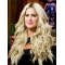 22'' New Design Long Wavy Blonde Without Bangs Monofilament Synthetic Women Wigs