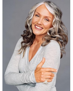 16"  Long Wavy Without Bangs Full Lace Human Hair Wigs for Lady 16"  Long Wavy Without Bangs Full Lace Human Hair Wigs for Lady