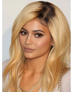 Affordable Long Wavy Without Bangs Lace Front Blonde Layered Synthetic Kylie Jenner Inspired Wigs Affordable Long Wavy Without Bangs Lace Front Blonde Layered Synthetic Kylie Jenner Inspired Wigs