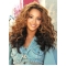 20'' Long Wavy Full Lace Human Hair Beyonce Knowles Romantic and Stylish Wig 