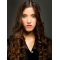 Stylish Auburn Wavy Without Bangs Capless Long Human Hair Women Wigs