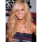18'' Long Wavy With Side Bangs Lace Front Layered 100% human remy hair Jessica Simpson American west Wigs