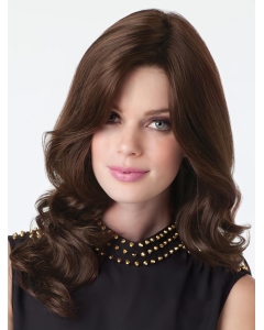 Impressive Brown Wavy Without Bangs Monofilament Lace Front  Long Human Hair Wigs Impressive Brown Wavy Without Bangs Monofilament Lace Front  Long Human Hair Wigs