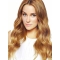20'' Affordable Long Wavy Without Bangs Full Lace Copper Human Hair Wigs