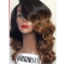 22'' long Wavy Style Lace Front 100% Remy Hair Women Ombre Wigs
