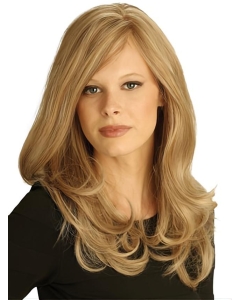 Fashionable Blonde Wavy 100% Hand-Tied Monofilament Remy Human Hair  Long Women Wigs Fashionable Blonde Wavy 100% Hand-Tied Monofilament Remy Human Hair  Long Women Wigs