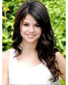 20'' Beautiful Black Wavy Without Bangs Capless Long Human Hair Celebrity Wigs 20'' Beautiful Black Wavy Without Bangs Capless Long Human Hair Celebrity Wigs