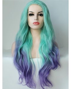 22" Wavy Without Bangs Lace Front Long Human Hair Two Tone Wigs 22" Wavy Without Bangs Lace Front Long Human Hair Two Tone Wigs