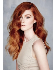 20'' Great Long Wavy Hand Tied Copper Human Hair Wigs 20'' Great Long Wavy Hand Tied Copper Human Hair Wigs