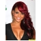 Charming Popular Red Long Wavy With Side Bangs Synthetic Wigs