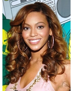 Beyonce Knowles Casual Cute Hairstyle Custom Long Wavy Full Lace Human Hair Wig about 18 Inches Beyonce Knowles Casual Cute Hairstyle Custom Long Wavy Full Lace Human Hair Wig about 18 Inches