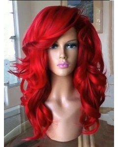 18 Inches Long Wavy Capless Synthetic Red Wigs 18 Inches Long Wavy Capless Synthetic Red Wigs