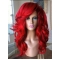 18 Inches Long Wavy Capless Synthetic Red Wigs