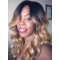 20" Wavy Long Lace Front Ombre Wigs