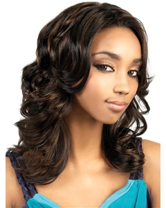 Graceful Brown Wavy Long African American Wigs Graceful Brown Wavy Long African American Wigs