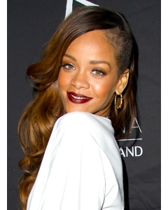 High Quality Brown Wavy Long Rihanna Wigs High Quality Brown Wavy Long Rihanna Wigs