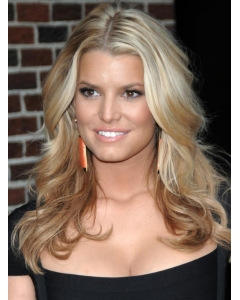 Jessica Simpson Ravishing 100% Remy Human Hair Lace Long Wavy Wig about 18 Inches Jessica Simpson Ravishing 100% Remy Human Hair Lace Long Wavy Wig about 18 Inches