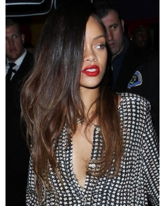 Rihanna Super Long Free Layered Full Waves Lace Human Hair Wig 24 Inches Rihanna Super Long Free Layered Full Waves Lace Human Hair Wig 24 Inches