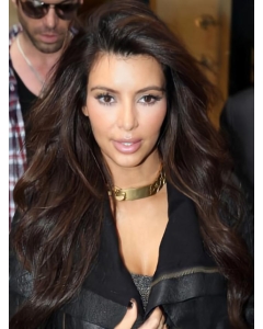 Amazing Elegant Kim Kardashian Hairstyle Long Loose Wavy Brown Lace Wig 100% Human Hair 24 Inches Amazing Elegant Kim Kardashian Hairstyle Long Loose Wavy Brown Lace Wig 100% Human Hair 24 Inches
