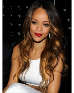 Rihanna Elegant and Brief Long Layered Body-wave Lace Human Hair Wig 22 Inches Rihanna Elegant and Brief Long Layered Body-wave Lace Human Hair Wig 22 Inches