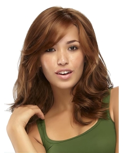 No-fuss Brown Wavy Long Synthetic Wigs No-fuss Brown Wavy Long Synthetic Wigs