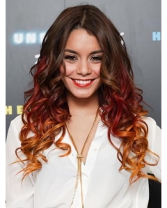 Curly Vanessa Hudgens Brown & Blonde Ombre Synthetic Long Hair Style  Curly Vanessa Hudgens Brown & Blonde Ombre Synthetic Long Hair Style