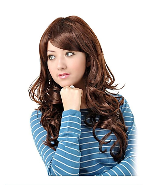 Amazing Auburn Wavy Long Synthetic Wigs Amazing Auburn Wavy Long Synthetic Wigs