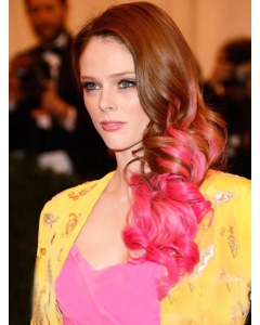 New Arrival Discount 22 Inches Wavy Brown to Pink Human Hair Ombre Wigs  New Arrival Discount 22 Inches Wavy Brown to Pink Human Hair Ombre Wigs