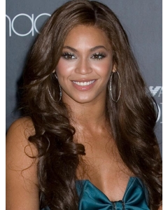 Beyonce Knowles Elegant Asian-style 100% Human Hair Long Wavy Glueless Lace Front Wig about 24 Inches Beyonce Knowles Elegant Asian-style 100% Human Hair Long Wavy Glueless Lace Front Wig about 24 Inches