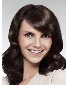 Mature Synthetic Lace Front Wavy Long Wigs