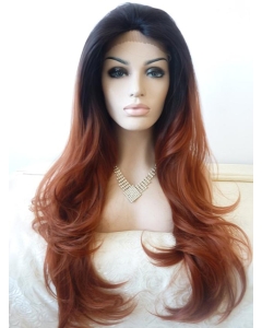 Realistic 26 Inch long Wavy Lace Front 100% Remy Hair Ombre Wigs Realistic 26 Inch long Wavy Lace Front 100% Remy Hair Ombre Wigs