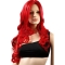Classic Red Long Wavy 22 Inches Lace Front Synthetic Wigs