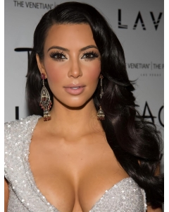Trendy Wavy Long Black Kim Kardashian Hair Trendy Wavy Long Black Kim Kardashian Hair