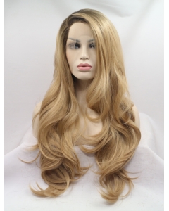 Long Blonde Layered 27" Lace Front Wavy Synthetic Wigs Long Blonde Layered 27" Lace Front Wavy Synthetic Wigs