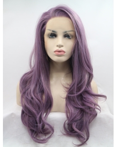 Long Purple Layered 26" Lace Front Wavy Synthetic Wigs Long Purple Layered 26" Lace Front Wavy Synthetic Wigs