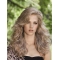 Curly 16" Blonde Monofilament Layered Long Wigs