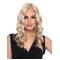 16" Curly Blonde Monofilament Wig Without Bangs