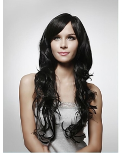 Beautiful Black Curly Remy Human Hair Long Wigs Beautiful Black Curly Remy Human Hair Long Wigs