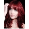 Most Popular Celebrity Red Color 100% Human Hair Curly Wig 18 Inches